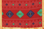Vamika Red Georgette Printed With Lace Saree - Distacart