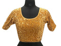 Vamika Brown Velvet Sequence Blouse - Distacart