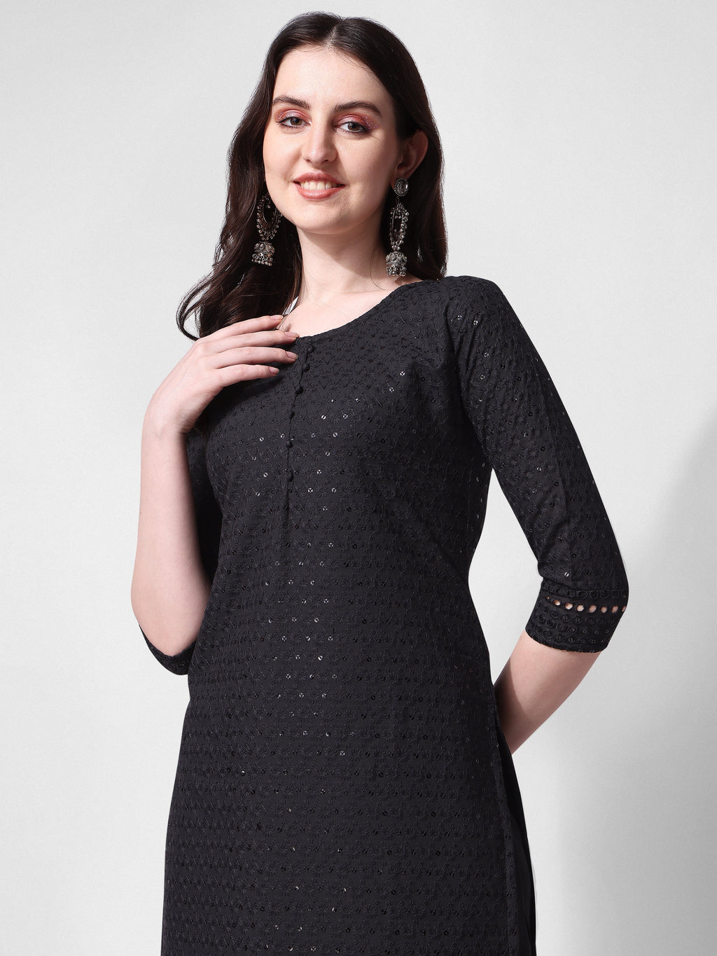 Embroidered Kurta With Pant, Multicolor - Hiral Fashion - Distacart