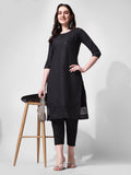Embroidered Kurta With Pant, Multicolor - Hiral Fashion - Distacart