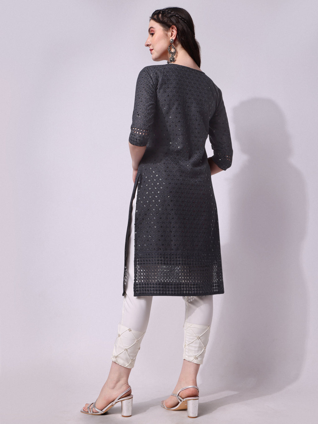 Embroidered Kurta With Pant, Multicolor - Hiral Fashion - Distacart