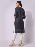 Embroidered Kurta With Pant, Multicolor - Hiral Fashion - Distacart