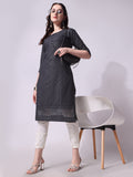 Embroidered Kurta With Pant, Multicolor - Hiral Fashion - Distacart