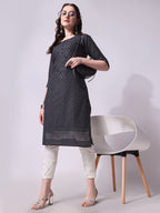 Embroidered Kurta With Pant, Multicolor - Hiral Fashion - Distacart