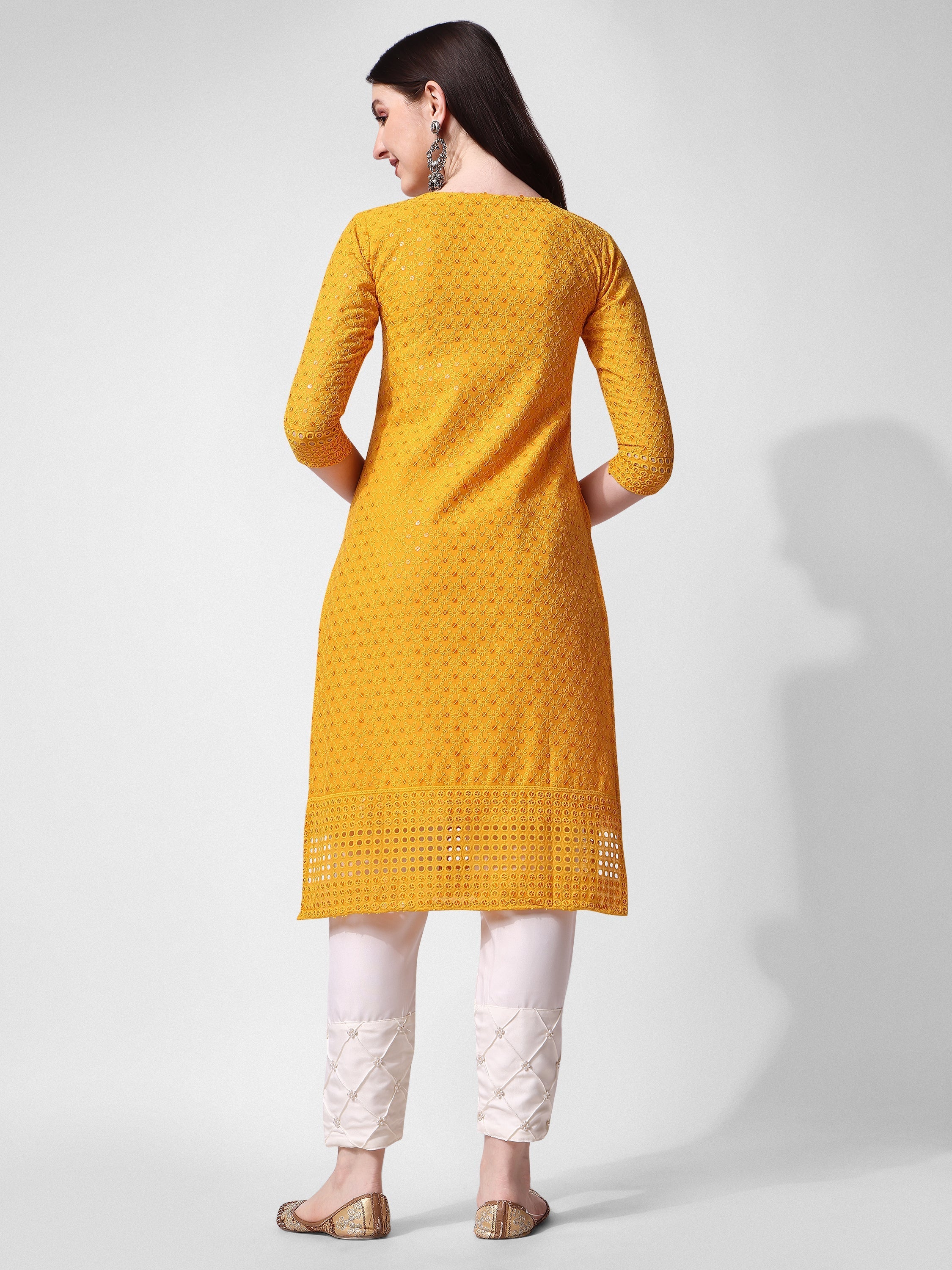 Embroidered Kurta With Pant, Multicolor - Hiral Fashion - Distacart