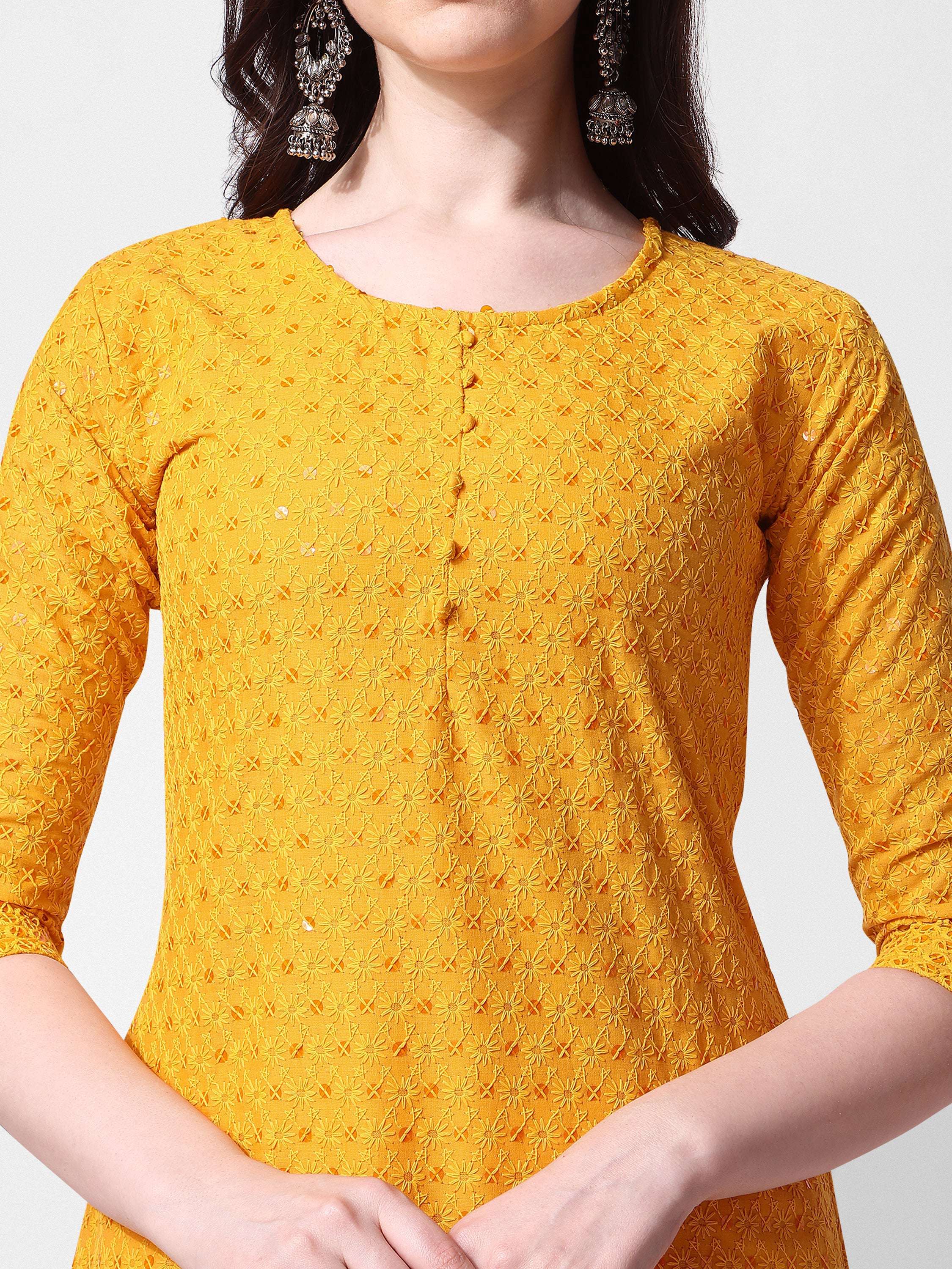 Embroidered Kurta With Pant, Multicolor - Hiral Fashion - Distacart