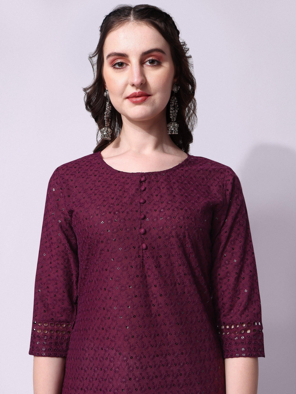 Embroidered Kurta With Pant, Multicolor - Hiral Fashion - Distacart