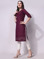 Embroidered Kurta With Pant, Multicolor - Hiral Fashion - Distacart