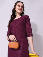 Embroidered Kurta With Pant, Multicolor - Hiral Fashion - Distacart