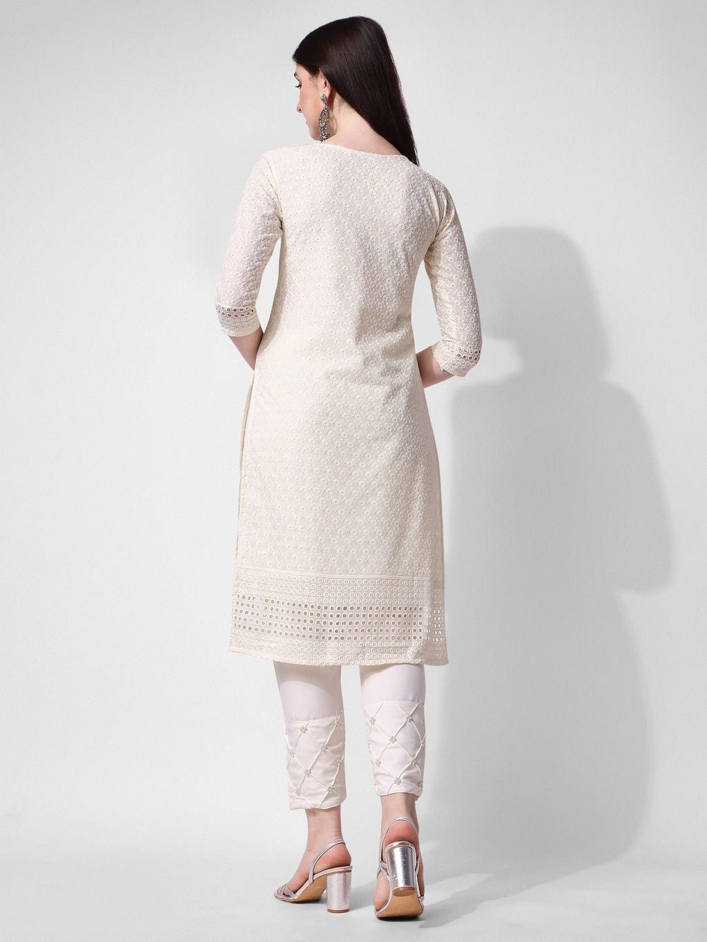 Embroidered Kurta With Pant, Multicolor - Hiral Fashion - Distacart