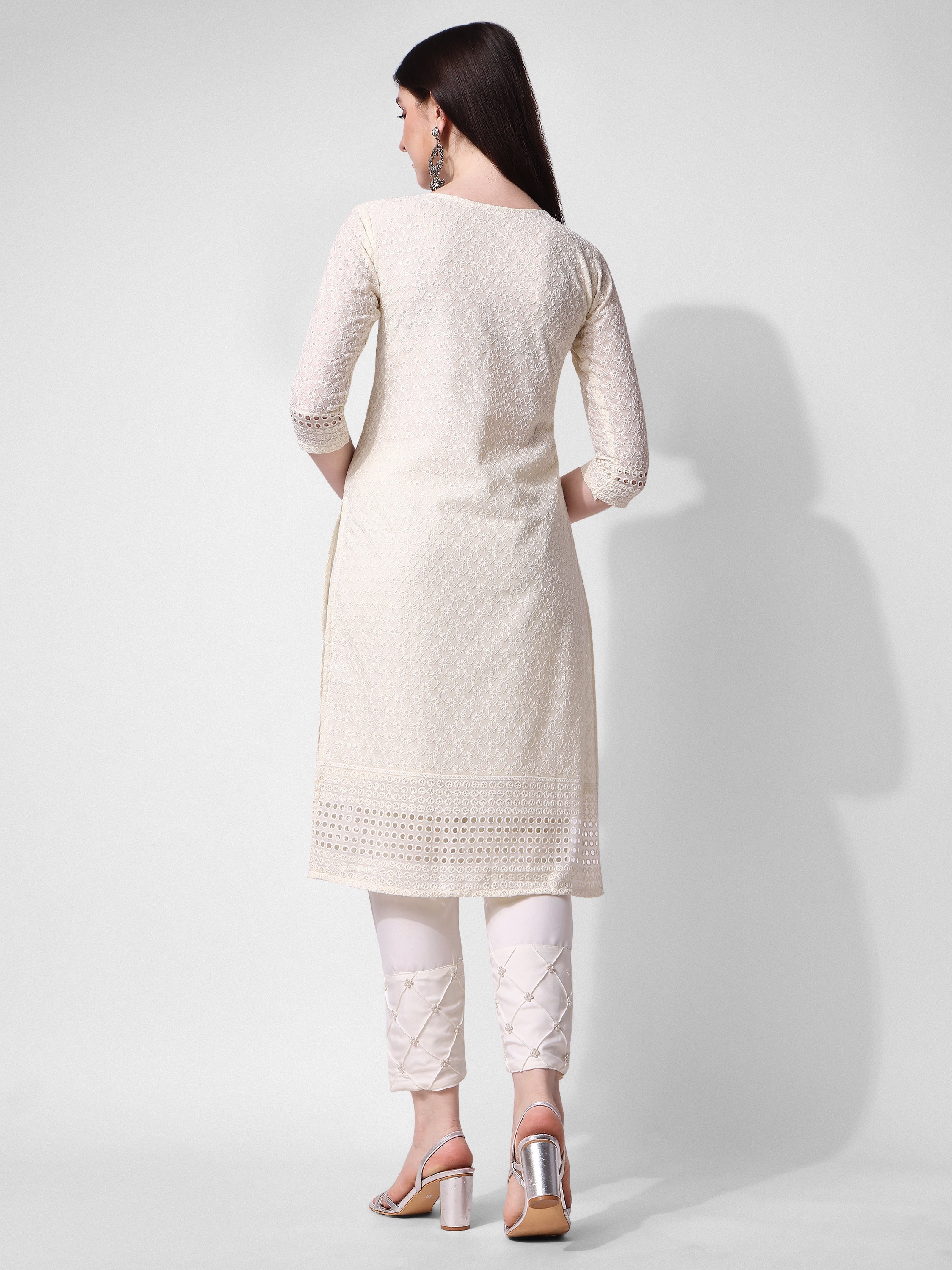 Embroidered Kurta With Pant, Multicolor - Hiral Fashion - Distacart