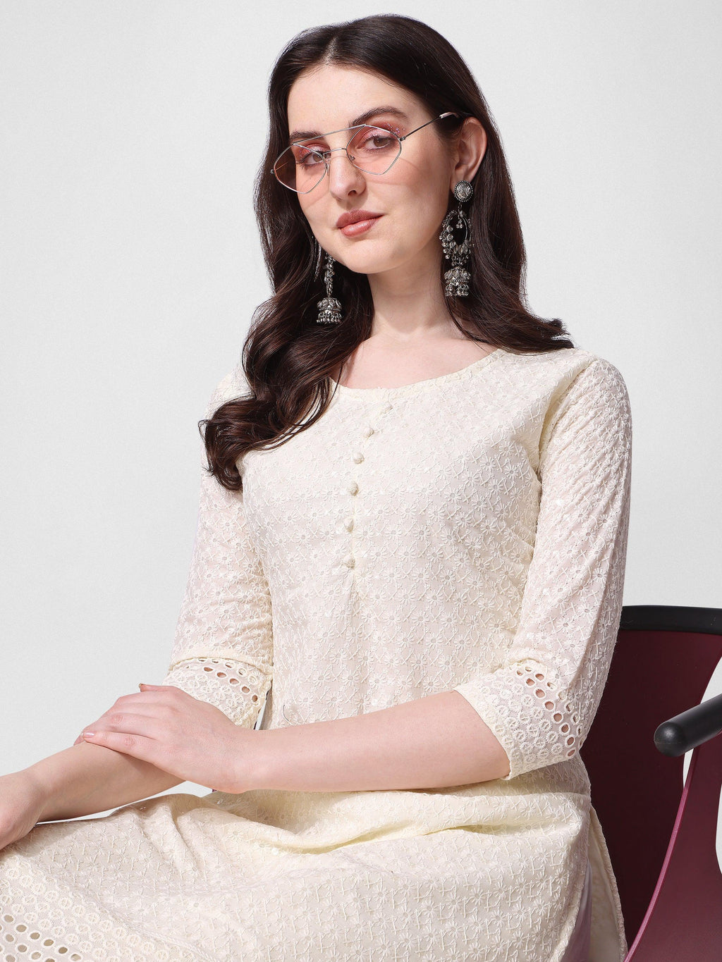 Embroidered Kurta With Pant, Multicolor - Hiral Fashion - Distacart