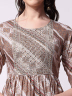 Nayra Cut Embroidered Kurta With Pant And Dupatta Set, Multicolor - Hiral Fashion - Distacart