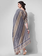 Nayra Cut Embroidered Kurta With Pant And Dupatta Set, Multicolor - Hiral Fashion - Distacart