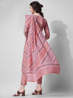 Nayra Cut Embroidered Kurta With Pant And Dupatta Set, Multicolor - Hiral Fashion - Distacart