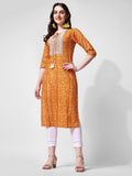 Shibori Printed And Embroidered Kurta, Multicolor - Hiral Fashion - Distacart