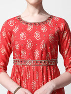 Nayra Cut Embroidered Kurta With Pant, Dupatta & Embroidered Belt Set, Multicolor - Hiral Fashion - Distacart