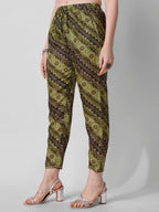 Green Printed Straight Cut Kurta With Cotton Pant Set, Multicolor - Hiral Fashion - Distacart