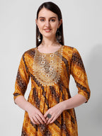 Embroidered & Printed Kurta With Pant And Dupatta Set, Multicolor - Hiral Fashion - Distacart
