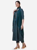 Embroidered Kurta With Pant And Dupatta Set, Multicolor - Hiral Fashion - Distacart