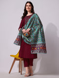 Embroidered Kurta With Pant And Dupatta Set, Multicolor - Hiral Fashion - Distacart