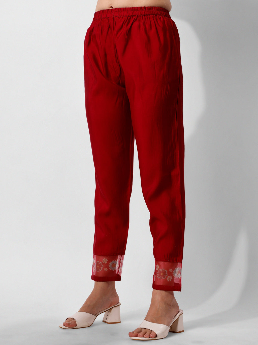 Embroidered Kurta With Pant And Printed Dupatta Set, Multicolor - Hiral Fashion - Distacart