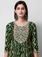 Nayra Cut Printed And Embroidered Kurta With Pant & Dupatta Set, Multicolor - Hiral Fashion - Distacart
