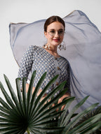 Lucknowi Embroidered Anarkali Kurta With Pant & Dupatta Set, Multicolor - Hiral Fashion - Distacart