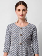 Lucknowi Embroidered Anarkali Kurta With Pant & Dupatta Set, Multicolor - Hiral Fashion - Distacart