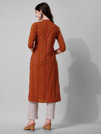 Ehtnic Motif Printed Kurta, Multicolor - Hiral Fashion - Distacart