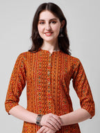 Ehtnic Motif Printed Kurta, Multicolor - Hiral Fashion - Distacart