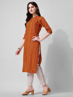 Ehtnic Motif Printed Kurta, Multicolor - Hiral Fashion - Distacart