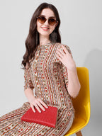 Ethnic Motif Printed Kurta, Multicolor - Hiral Fashion - Distacart
