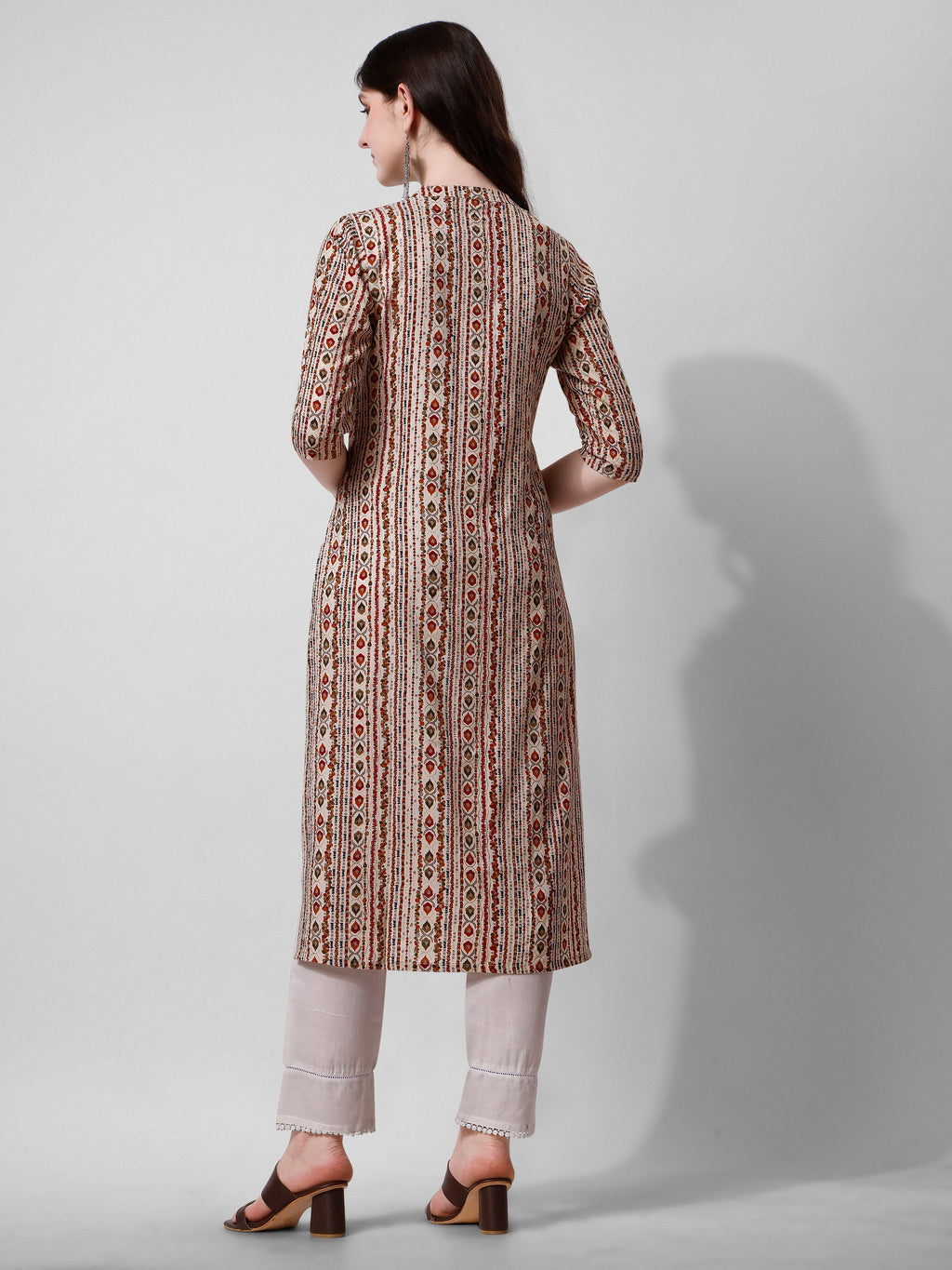 Ethnic Motif Printed Kurta, Multicolor - Hiral Fashion - Distacart