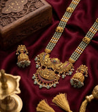 Jewel City Antique Temple Jewelry Gold-Plated Necklace Set with Lakshmi Pendant & Earrings Traditional South Indian Bridal Jewelry - Distacart
