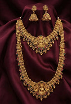Jewel City Traditional Gold Plated Lakshmi Temple Jewelry Set