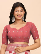 Shree Shyam Fashion Linen Cotton Maroon Saree - Distacart