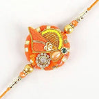 Festive Zardosi Rakhi & Cadbury Fruit N Nut Chocolates - Distacart