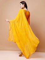 Alia Cut Embroidered Kurta With Pant & Dupatta, Multicolor - Hiral Fashion - Distacart