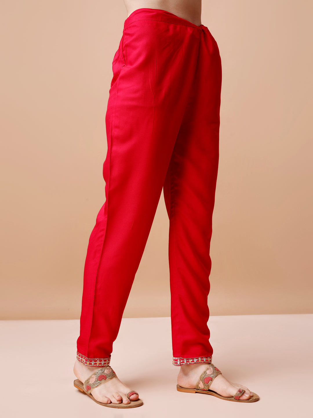 Alia Cut Embroidered Kurta With Pant & Dupatta, Multicolor - Hiral Fashion - Distacart