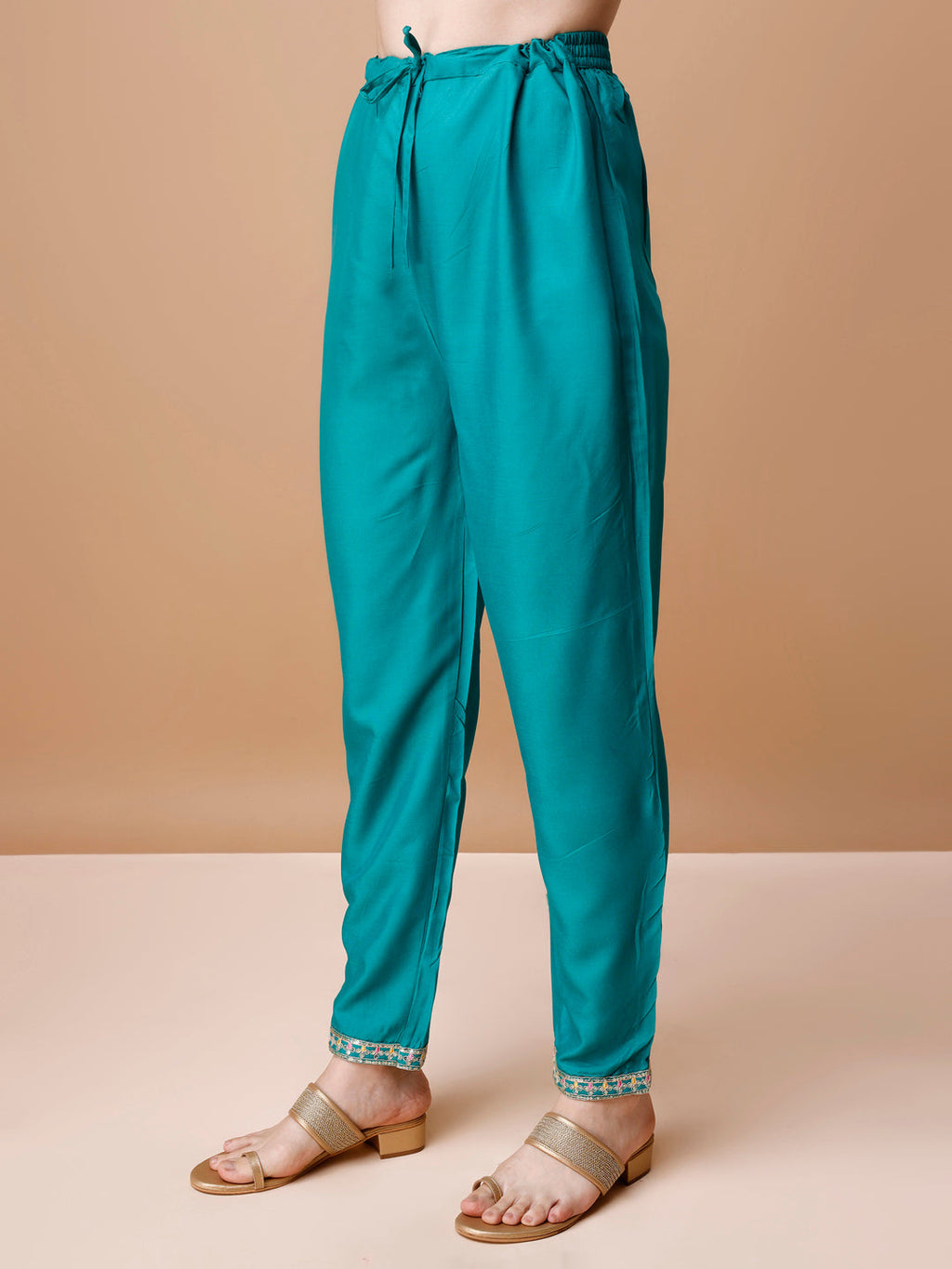 Alia Cut Embroidered Kurta With Pant & Dupatta, Multicolor - Hiral Fashion - Distacart