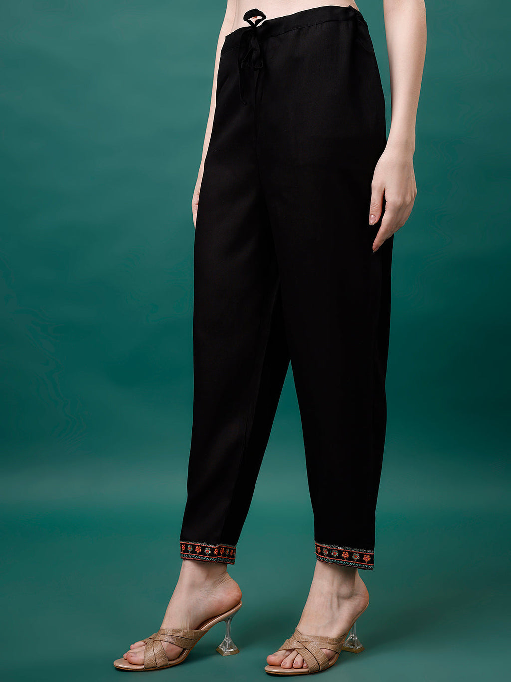 Alia Cut Embroidered Kurta With Pant & Printed Dupatta, Multicolor - Hiral Fashion - Distacart