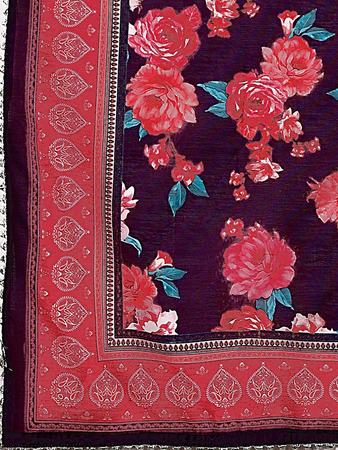 Alia Cut Embroidered Kurta With Pant & Printed Dupatta, Multicolor - Hiral Fashion - Distacart