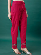 Embroidered Kurta With Pant & Embroidered Organza Dupatta, Multicolor - Hiral Fashion - Distacart