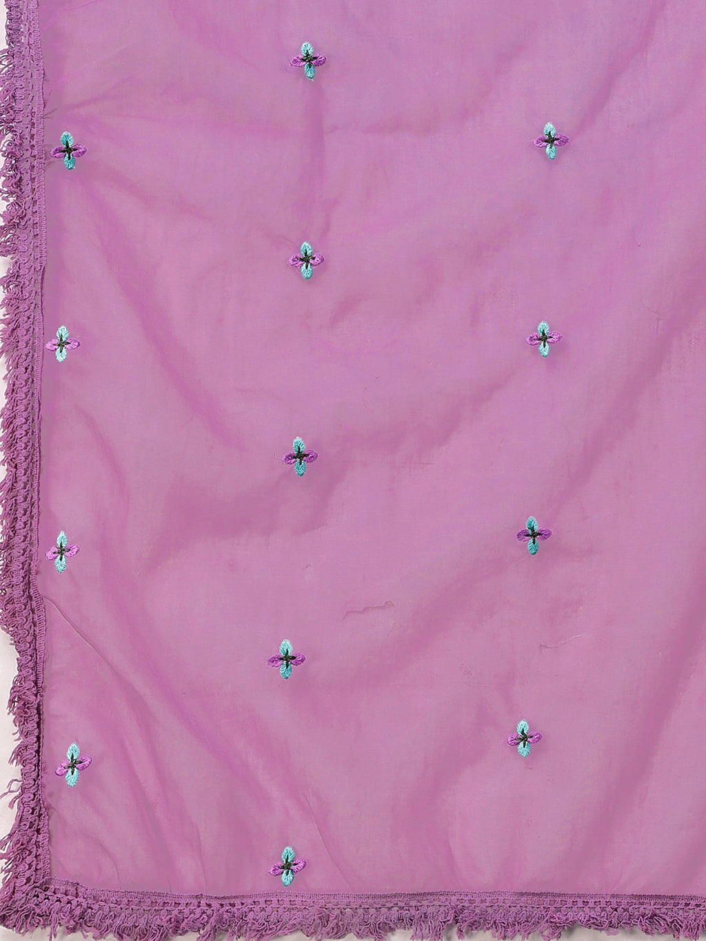 Embroidered Kurta With Pant & Embroidered Organza Dupatta, Multicolor - Hiral Fashion - Distacart