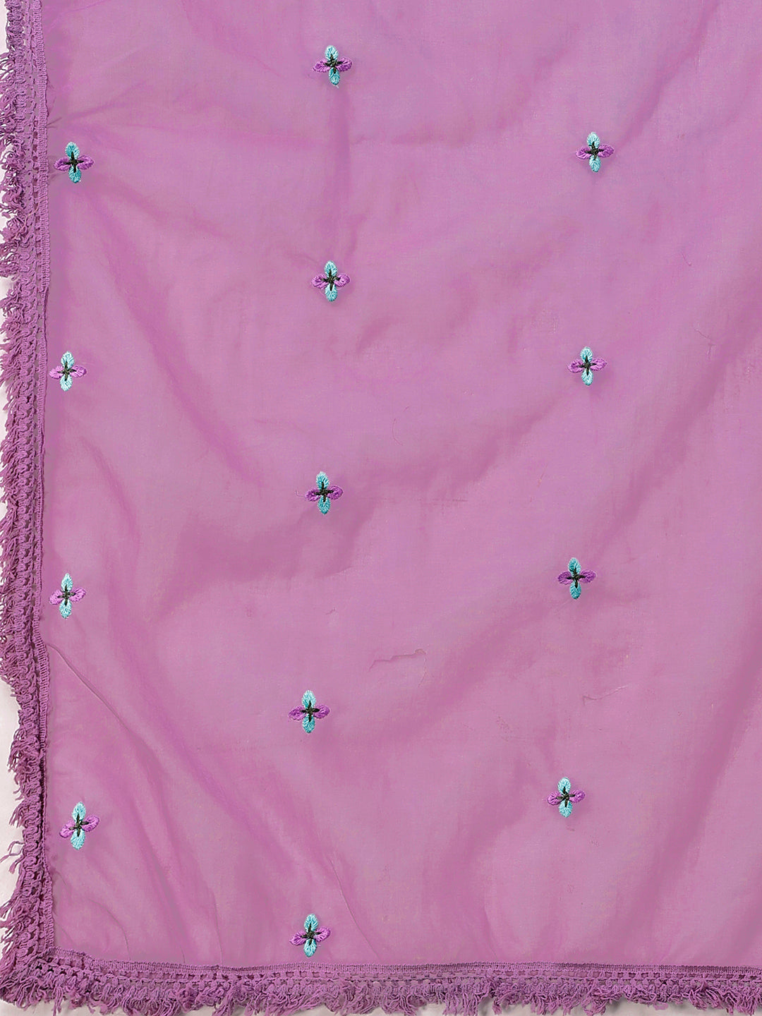 Embroidered Kurta With Pant & Embroidered Organza Dupatta, Multicolor - Hiral Fashion - Distacart