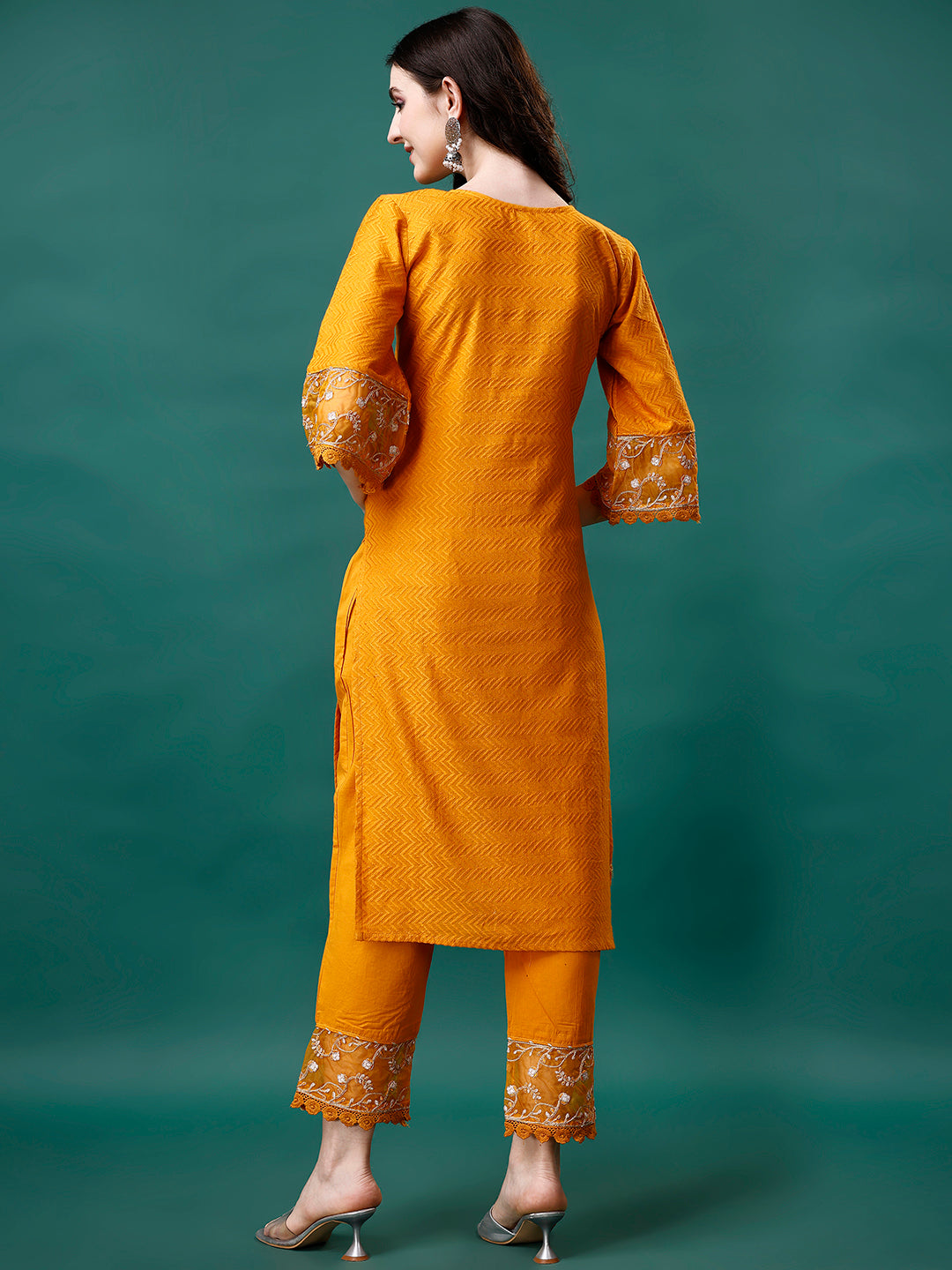 Embroidered Kurta With Pant & Embroidered Printed Dupatta, Multicolor - Hiral Fashion - Distacart
