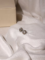 Black Teardrop Kundan Shaped Studs Earrings - Ruby Raang - Distacart