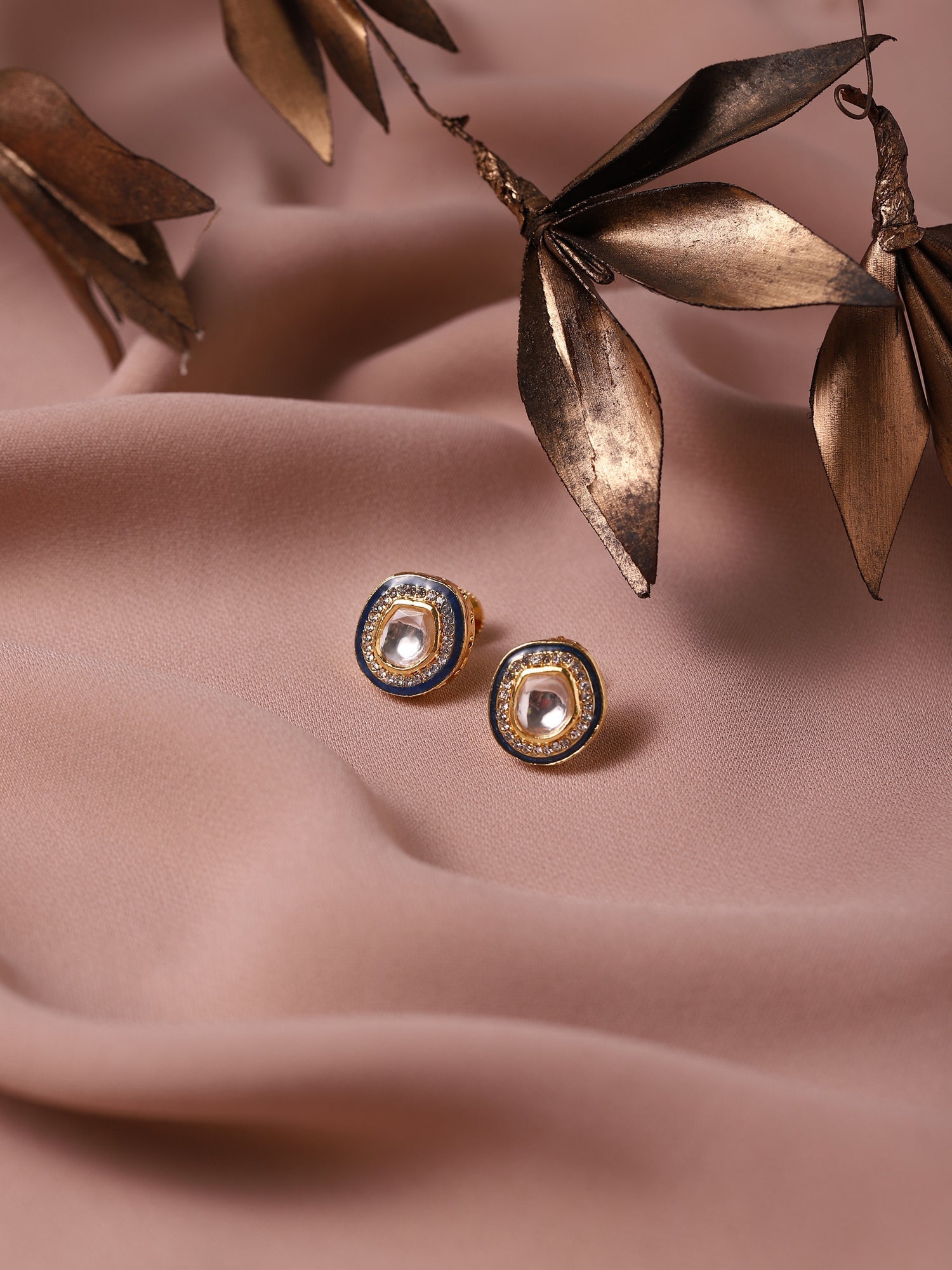 Blue Oval Drop Earrings - Ruby Raang - Distacart