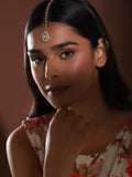 Gold-Plated White Kundan-Studded Maangtika - Ruby Raang - Distacart